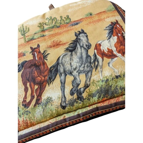 Vintage Toaster Cover Handmade Horse Graphics Cushioned Ranch Farm Equestrian - Picture 4 of 5